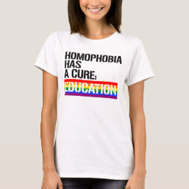 CAMISETA LA HOMOFOBIA TIENE CURA