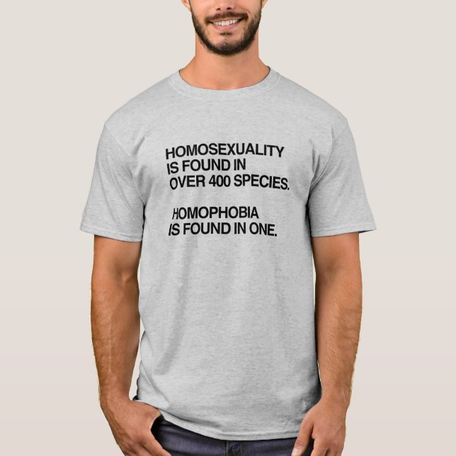 CAMISETA LA HOMOSEXUALIDAD SE ENCUENTRA EN 400 ESPECIES (Anverso)