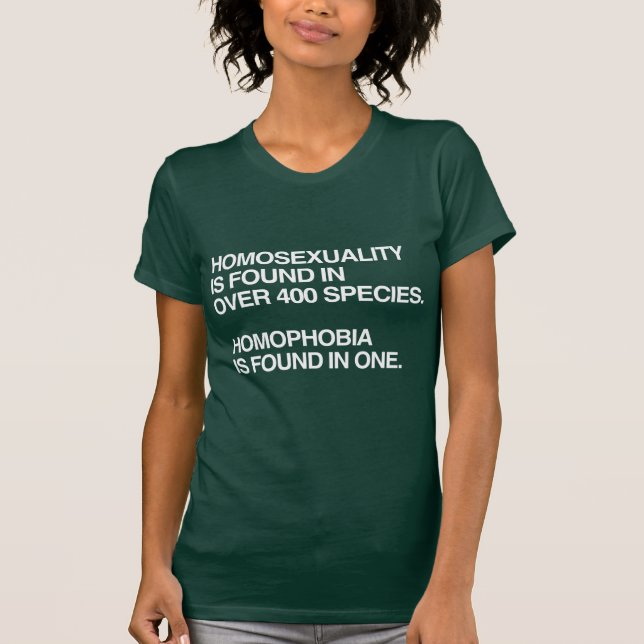 CAMISETA LA HOMOSEXUALIDAD SE ENCUENTRA EN 400 ESPECIES (Anverso)