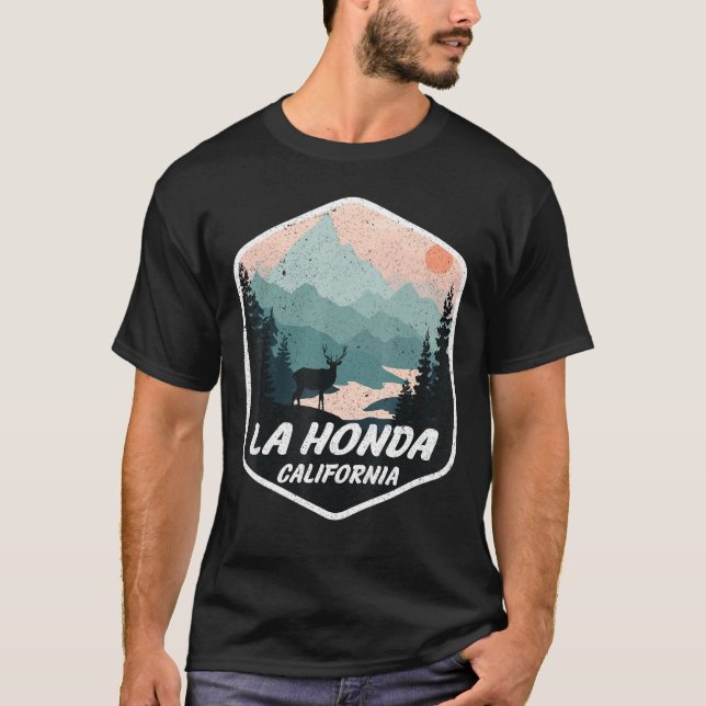 Camiseta La Honda California Ca Mountains Hike Hiking Souve (Anverso)