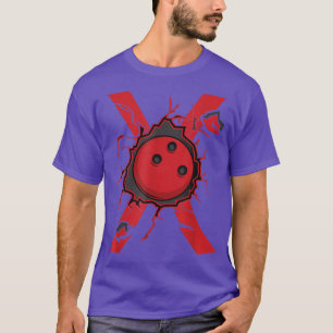 Camiseta La huelga de boliche X Bowling solo golpea el moti