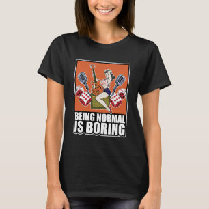 Camiseta La Huella De Fondo Es Normal, Aburriéndose De Rock