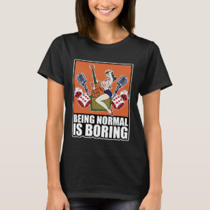 Camiseta La Huella De Fondo Es Normal, Aburriéndose De Rock
