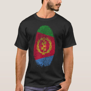 Camiseta La Huella Deportiva De La Bandera De Eritrea Está 