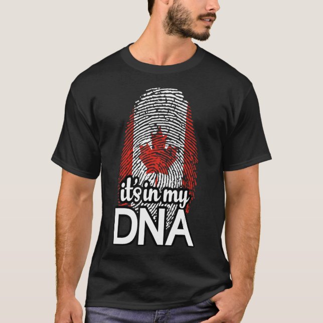 Camiseta La huella digital de la bandera de Canadá está en  (Anverso)