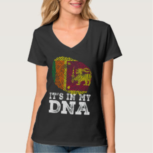 Camiseta La huella digital de la bandera de Sri Lanka retro