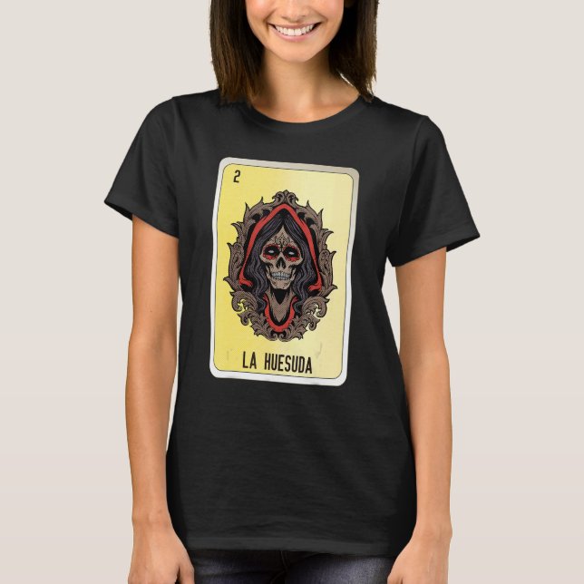 Camiseta La Huesuda Mexican Slang Lottery Bingo Cards (Anverso)