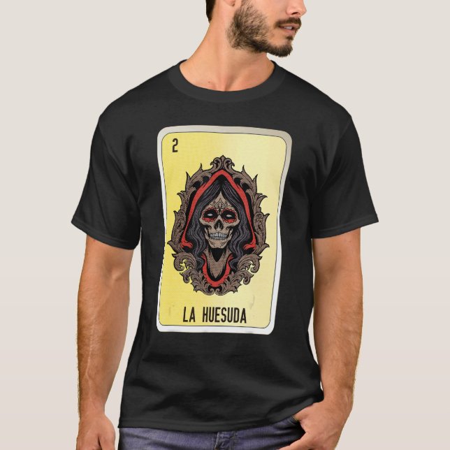 Camiseta La Huesuda Mexican Slang Lottery Bingo Cards (Anverso)