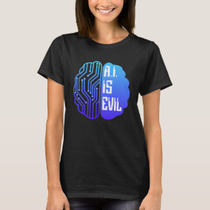 Camiseta La IA es la inteligencia artificial del cerebro de