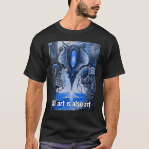 Camiseta La IA generada también es una gran máquina azul