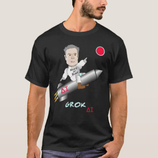 Camiseta La IA GROK de Elon Musk despega hacia Marte