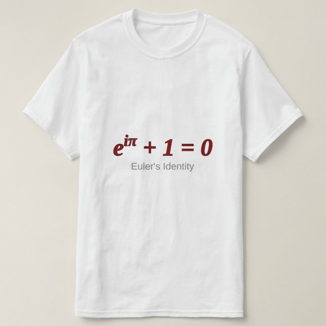 Camiseta La identidad de Euler (Diseño del anverso)