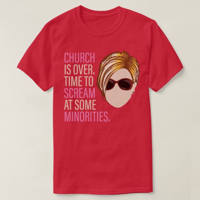Camiseta La Iglesia de Karen ha llegado el momento de ataca (Diseño del anverso)