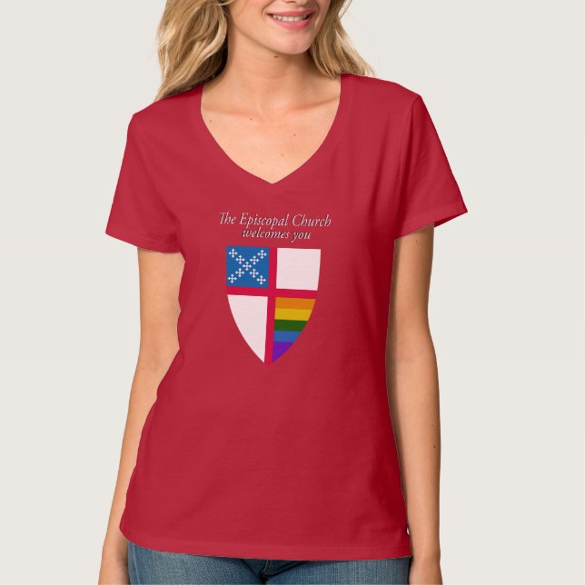 Camiseta La iglesia episcopal le acoge con satisfacción (Anverso)