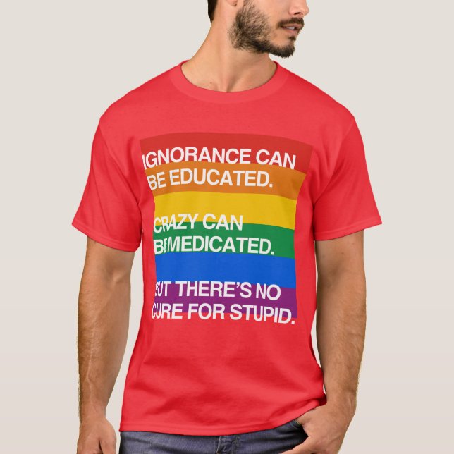 CAMISETA LA IGNORANCIA PUEDE SER EDUCADA (Anverso)