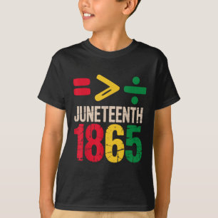 Camiseta La Igualdad Es Mayor Juneteenth 1865 Día de la Lib