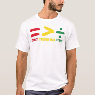 Camiseta La igualdad es mayor que la división afroamericana