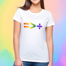 Camiseta La igualdad es mayor que la división Arcoíris LGBT