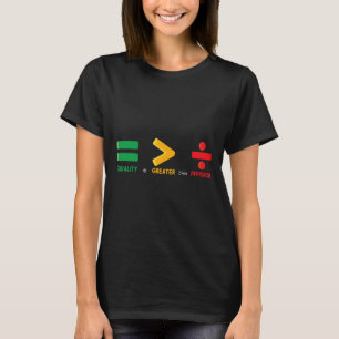 Camiseta La igualdad es mayor que la división Matemáticas H