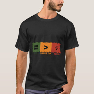 Camiseta La igualdad es mayor que la división Matemáticas M