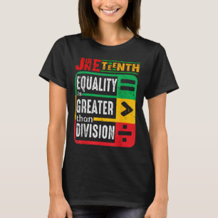 Camiseta La Igualdad Júnior Es Mayor Que La División Afro-M