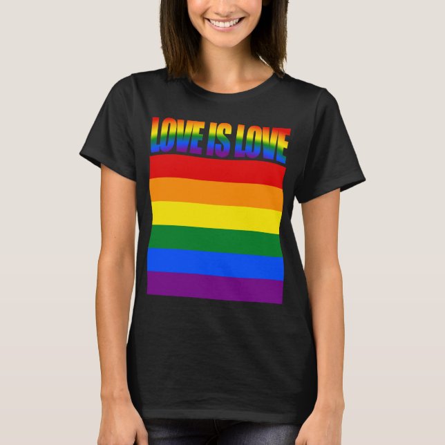 Camiseta La igualdad LGBTQ ama el orgullo gay de la bandera (Anverso)
