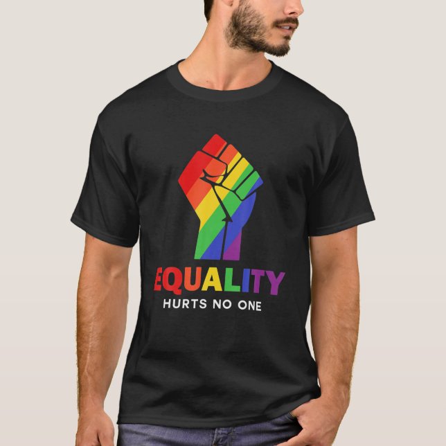 Camiseta La igualdad no lastima a nadie LGBT, el aliado LGB (Anverso)