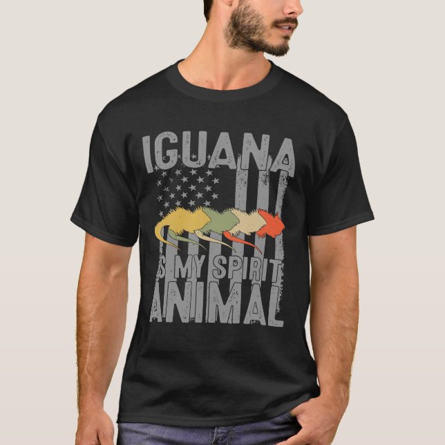 Camiseta La iguana ventilado es mi espíritu la bandera de l (Anverso)