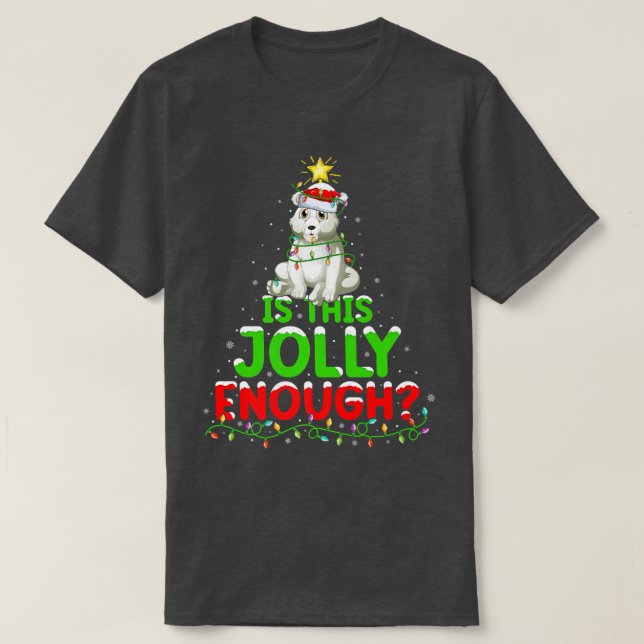 Camiseta La Iluminación De Navidad Es Este Alegre Suficient (Diseño del anverso)
