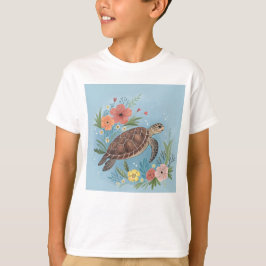 Camiseta La ilustración de una tortuga marina