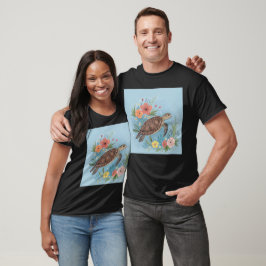 Camiseta La ilustración de una tortuga marina