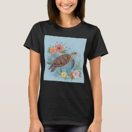 Camiseta La ilustración de una tortuga marina