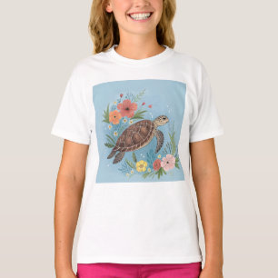 Camiseta La ilustración de una tortuga marina