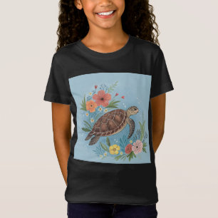 Camiseta La ilustración de una tortuga marina
