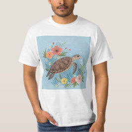 Camiseta La ilustración de una tortuga marina