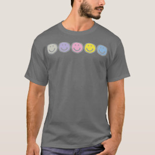 Camiseta La Ilustración Sonríe Cinco Dibujos Caras Sonrient