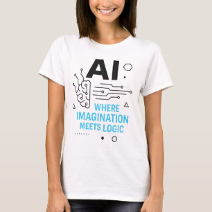 Camiseta La imaginación de AI encuentra el Tee lógico   Tec