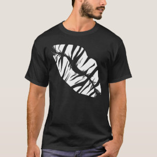 Camiseta La impresión de cebra levanta amor besar el zoológ