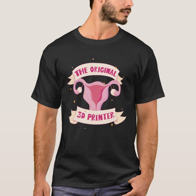 Camiseta La impresora original 3d Uterus G28 Cnc Geek Women (Anverso)