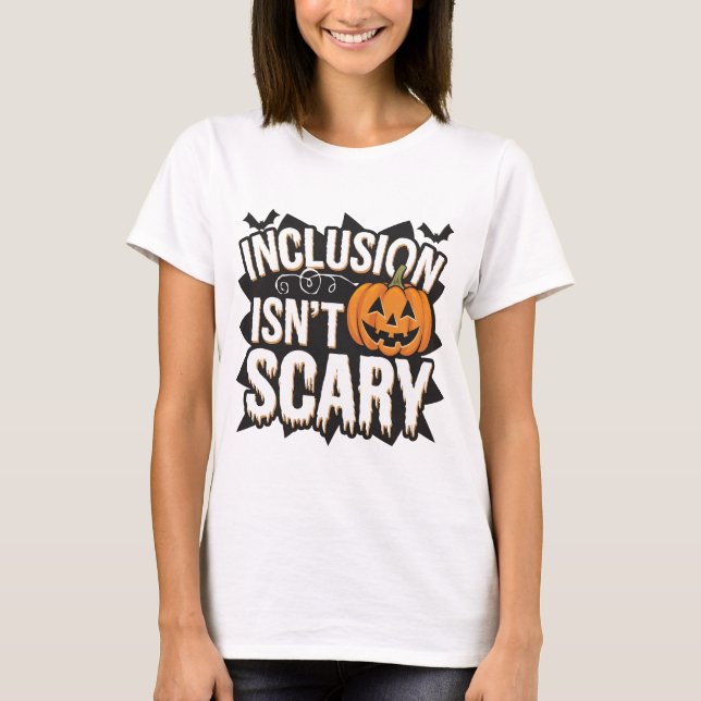 Camiseta La inclusión no asusta a SLP Sped Teacher Hallowee (Anverso)