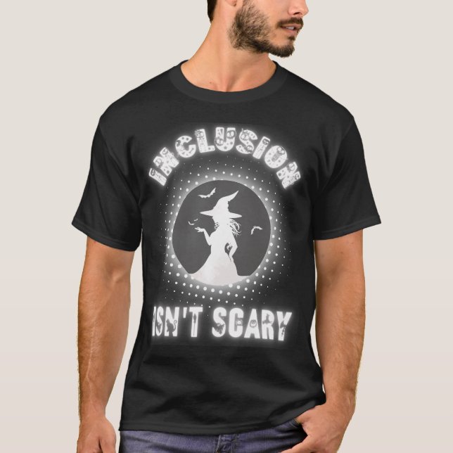 Camiseta La inclusión no es aterradora Halloween para SLP y (Anverso)