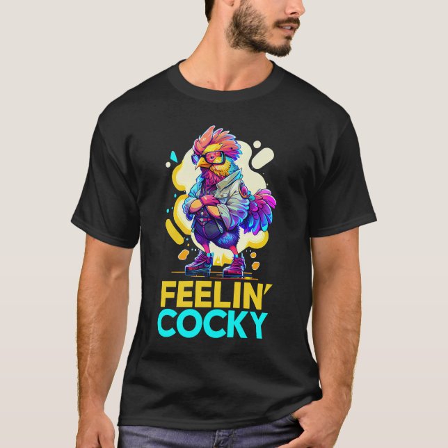 Camiseta La incómoda confianza en el gallo de Guay de Feeli (Anverso)