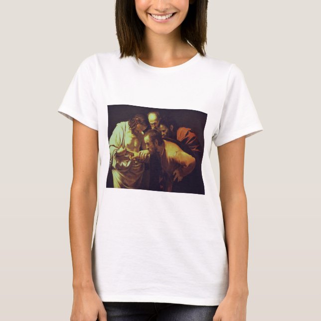 Camiseta La incredulidad de Santo Tomás por Caravaggio (Anverso)