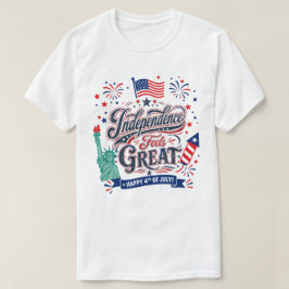 Camiseta La Independencia Se Siente Genial–Feliz 4 de Julio