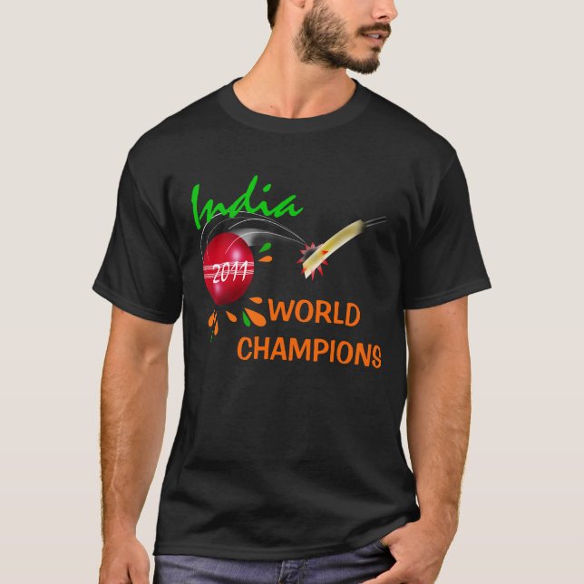 Camiseta La India 2011 mundiales del grillo ICC defiende la (Anverso)