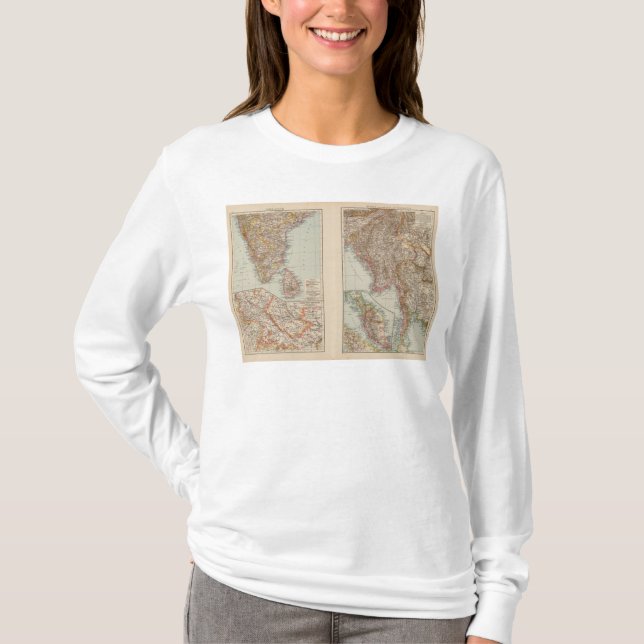 Camiseta La India del sur, Birmania, península de Malay (Anverso)