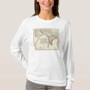 Camiseta La India y mapa grabado Asia