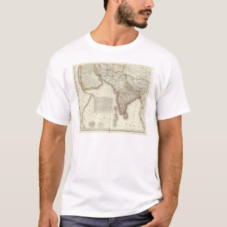 Camiseta La India y mapa grabado Asia