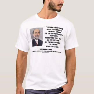 Camiseta La inflación de Ben Bernanke eclipsa la deuda públ