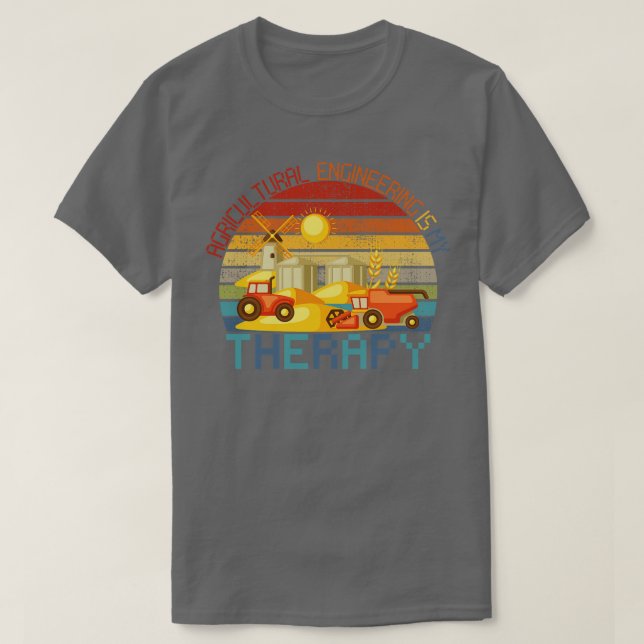 Camiseta La ingeniería agrícola es mi terapia (Diseño del anverso)